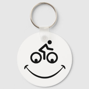 Blije gezicht. Race tour, racefietten Sleutelhanger