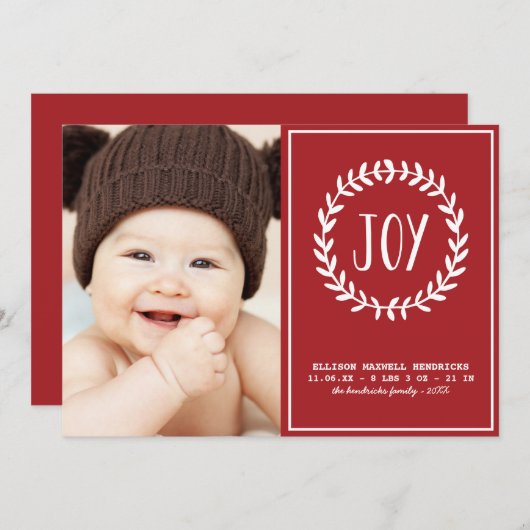 Blije Harten | Aankondiging van de Geboorte van de (Voorkant / Achterkant)