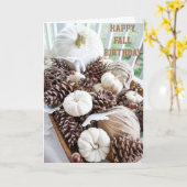 BLIJE "HERFST VERJAARDAG" ALS JE LEEFTIJD "STIJGT" KAART (Gele Bloem)