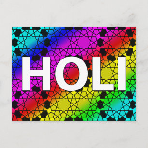 blije holi : festival van kleur en lente briefkaart