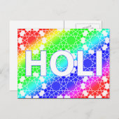 blije holi : festival van kleur en lente briefkaart (Voorkant / Achterkant)