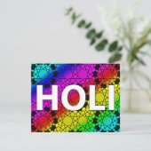 blije holi : festival van kleur en lente kaart (Staand voorkant)
