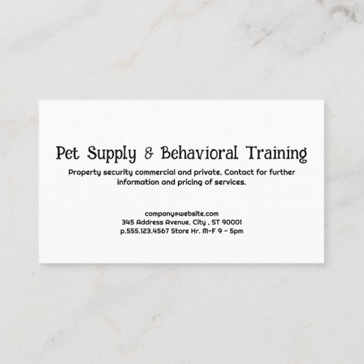 blije hond | Paw Prints en Botten Visitekaartje (Achterkant)