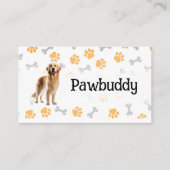 blije hond | Paw Prints en Botten Visitekaartje (Voorkant)