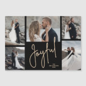 BLIJE Kerstmis Fotocollage Magnetische Kaart Magnetische Uitnodiging (Voorkant)