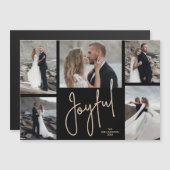 BLIJE Kerstmis Fotocollage Magnetische Kaart Uitnodiging (Voorkant / Achterkant)