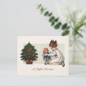 Blije Kerstmis - vintage Feestdagenkaart (Staand voorkant)