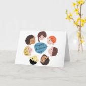 blije kinderdag kaart (Gele Bloem)