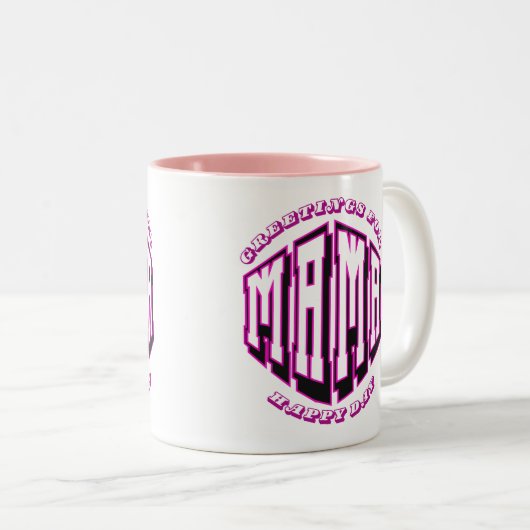 blije moederdag-mok tweekleurige koffiemok (Voorkant rechts)