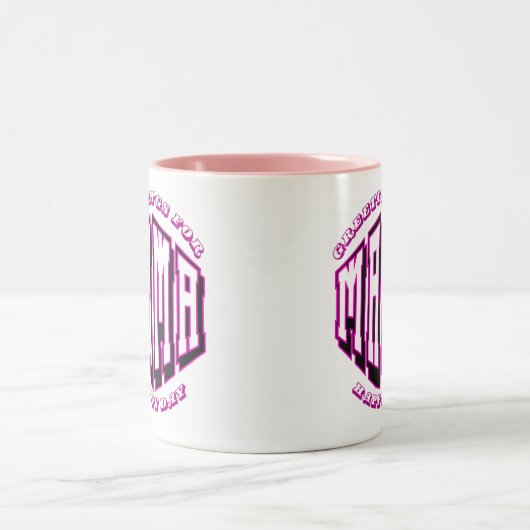 blije moederdag-mok tweekleurige koffiemok (Center)