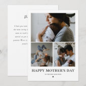 blije moeders dag foto collage modern minimalistis feestdagenkaart (Voorkant / Achterkant)