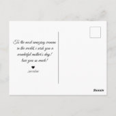 blije moeders dag waterverf blauwe florenkop briefkaart (Achterkant)