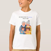 Blije multigenerationele familie t-shirt (Voorkant)