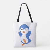 blije pinguïn tote bag (Achterkant)