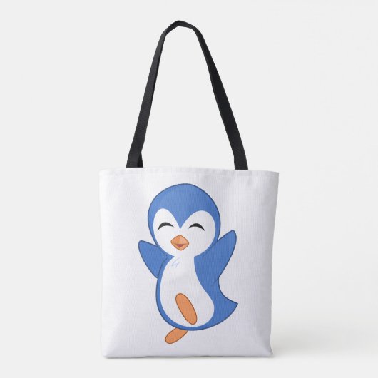 blije pinguïn tote bag (Achterkant)
