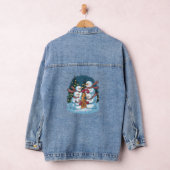 Blije sneeuwman familie denim jacket (Hangar)