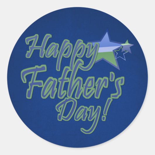 blije vaders dag StarDad Ronde Sticker (Voorkant)
