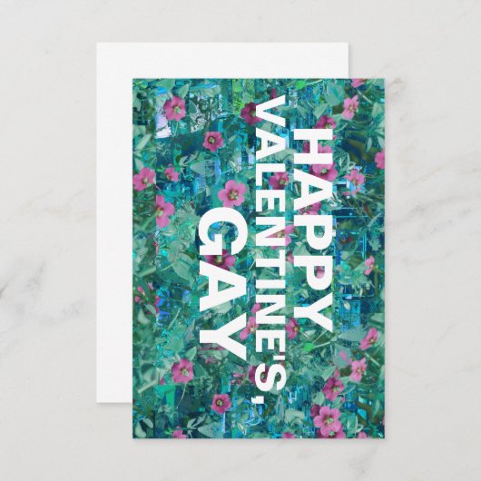 blije valentijnen homo kaart (Voorkant / Achterkant)