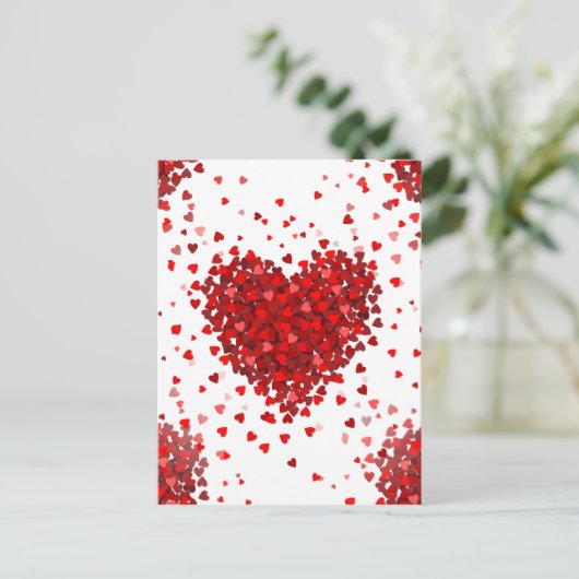 blije valentijnsdag hart feestdagenkaart (Staand voorkant)