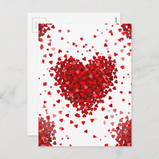 blije valentijnsdag hart feestdagenkaart (Voorkant / Achterkant)