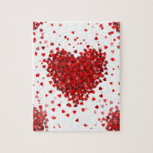 blije valentijnsdag hart legpuzzel (Verticaal)