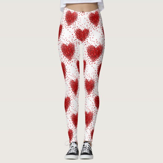 blije valentijnsdag harten leggings (Voorkant)