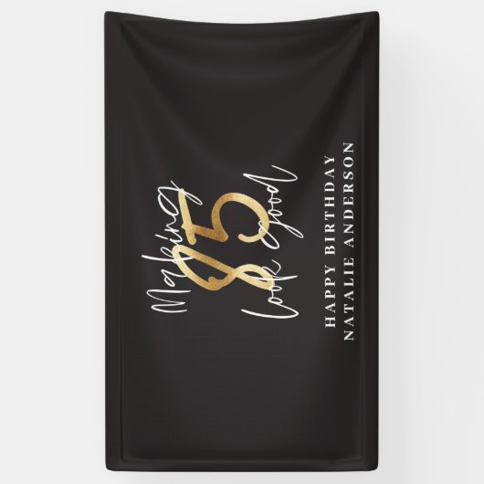 blije verjaardag 85th Yard Sign Spandoek (Verticaal)