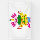 blije verjaardag Axolotl Spandoek (Verticaal)