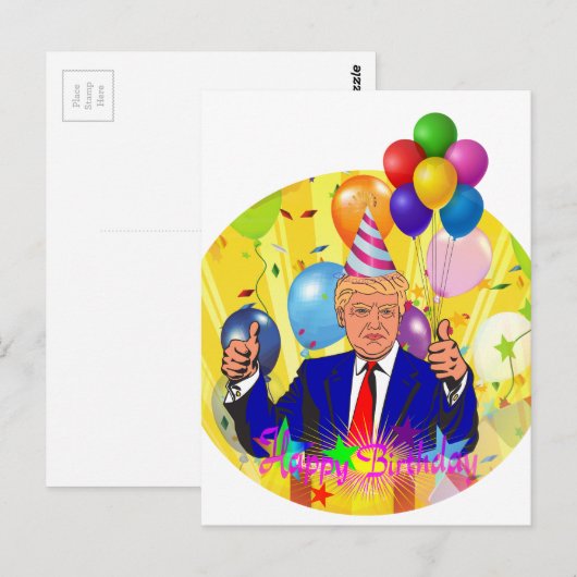 blije verjaardag briefkaart (Voorkant / Achterkant)