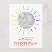 blije verjaardag (brightBurst) Briefkaart (Voorkant)