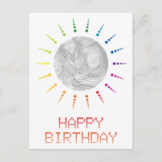 blije verjaardag (brightBurst) Briefkaart (Voorkant)