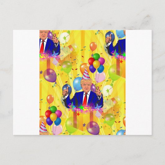blije verjaardag donald trump briefkaart (Voorkant)