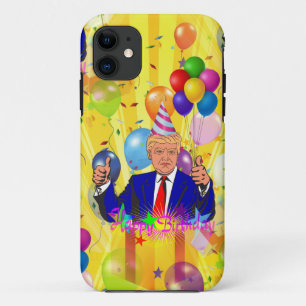 blije verjaardag donald trump iPhone 11 hoesje