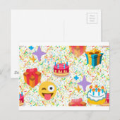 blije verjaardag emoji briefkaart (Voorkant / Achterkant)