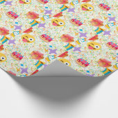 blije verjaardag emoji cadeaupapier (Hoek)