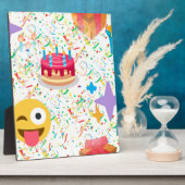 blije verjaardag emoji fotoplaat (Zijkant)