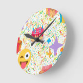 blije verjaardag emoji ronde klok (Hoek)
