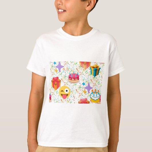 blije verjaardag emoji t-shirt (Voorkant)