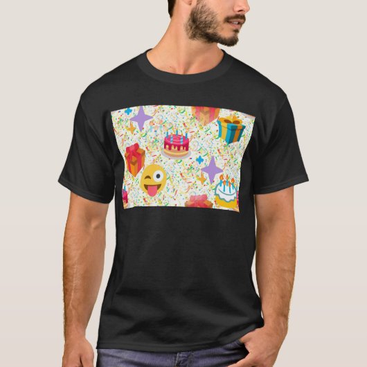 blije verjaardag emoji t-shirt (Voorkant)