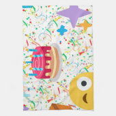 blije verjaardag emoji theedoek (Verticaal)