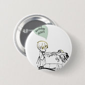 blije verjaardag jesus ronde button 5,7 cm (Voorkant /achterkant)
