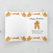 blije verjaardag pet zwart en goud kaart (Binnen)