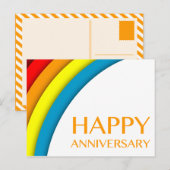 blije verjaardag ( retro rainbow ) briefkaart (Voorkant / Achterkant)