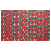 blije verjaardag rood stof (Fat Quarter)