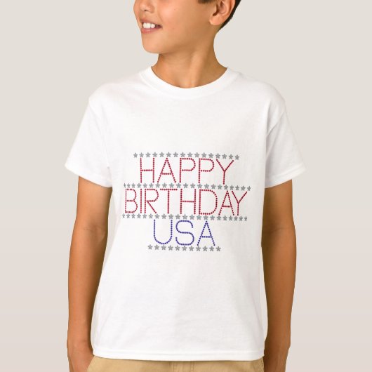 blije verjaardag-usa t-shirt (Voorkant)