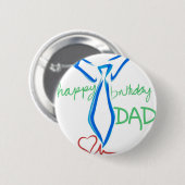 blije verjaardag vader ronde button 5,7 cm (Voorkant /achterkant)