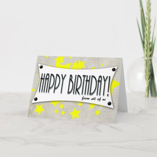 blije verjaardag van de generieke kaart van de ver (Voorkant)