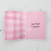 blije verjaardag zwarte maisieën en dandelion kaart (Binnen)