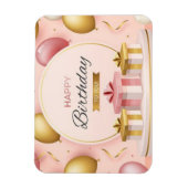 blije verjaardagsgeschenken houden van taart goudr magneet (Verticaal)