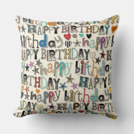 blije verjaardagsharten en sterren kussen